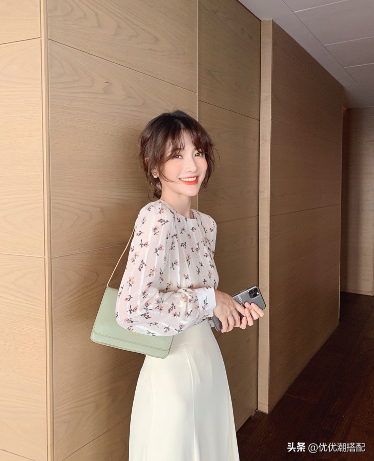 半身裙搭配夏季雪纺裙图片,搭配半身裙的上衣夏季雪纺修身