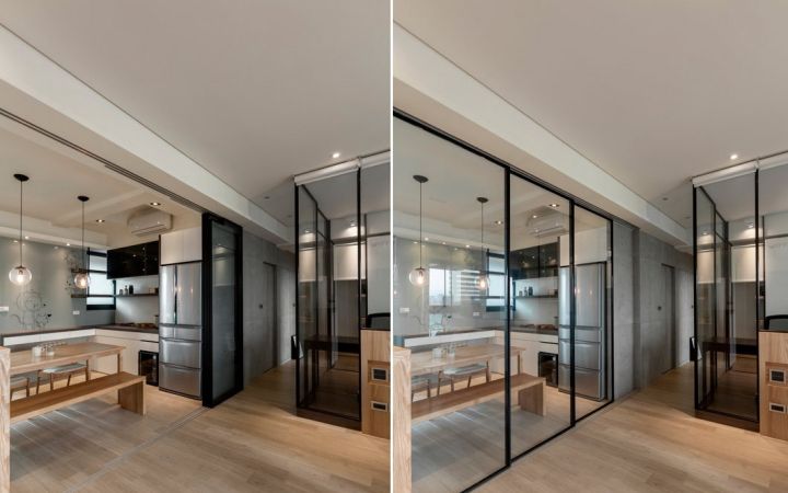 小户型开放式厨房怎么避免油烟,厨房餐厅一体半开放式厨房防油烟