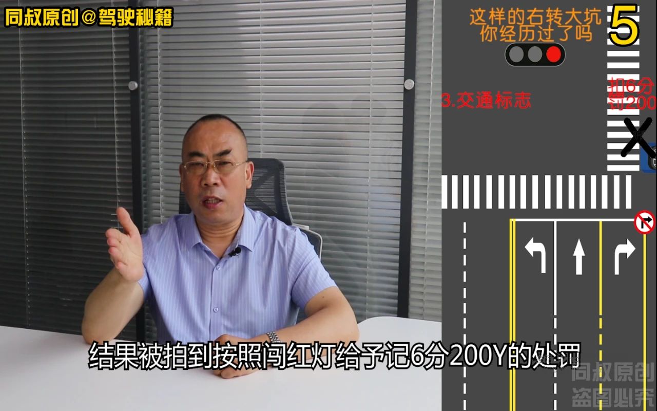 右转违反交通信号灯扣6分罚100元,违反右转弯信号灯扣3分