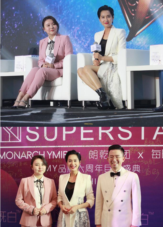 48岁朱茵穿蓝裙,已经47岁的朱茵依旧满脸的灵气