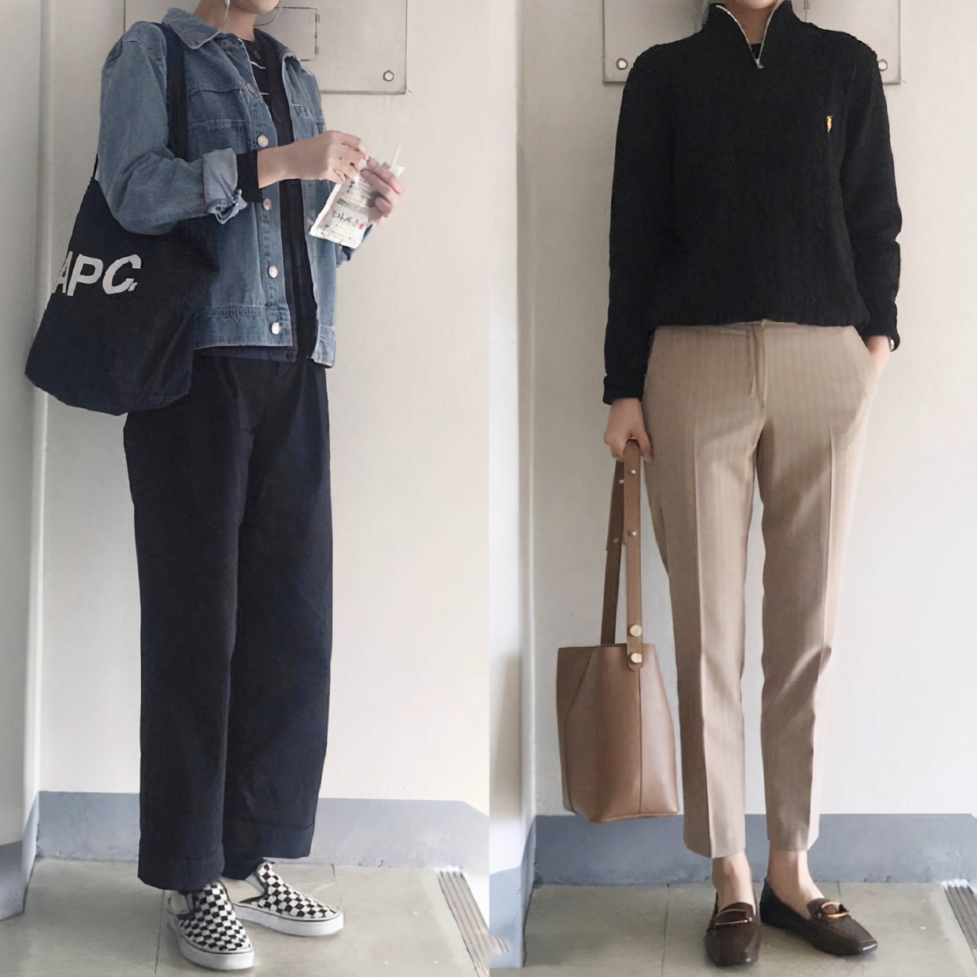 大腿肥小腿瘦时候穿什么裤子,怎样穿裤子显瘦又遮肚子