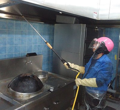 环宇基地开展油烟系统清洗培训，油烟管道清洗方法理论及实操结合