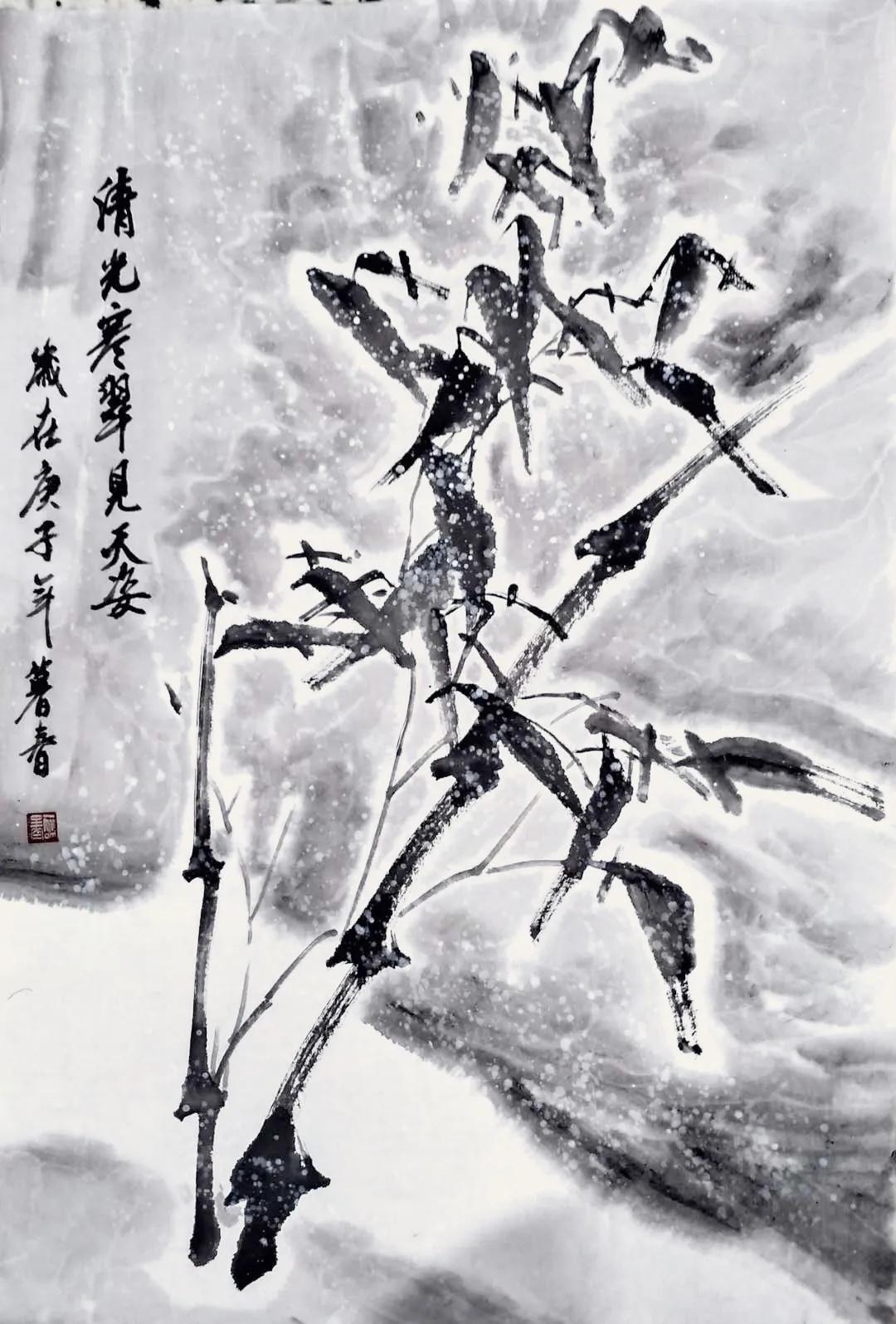 水墨淋漓中感悟竹的神韵与气节一一仁美学员作品展示