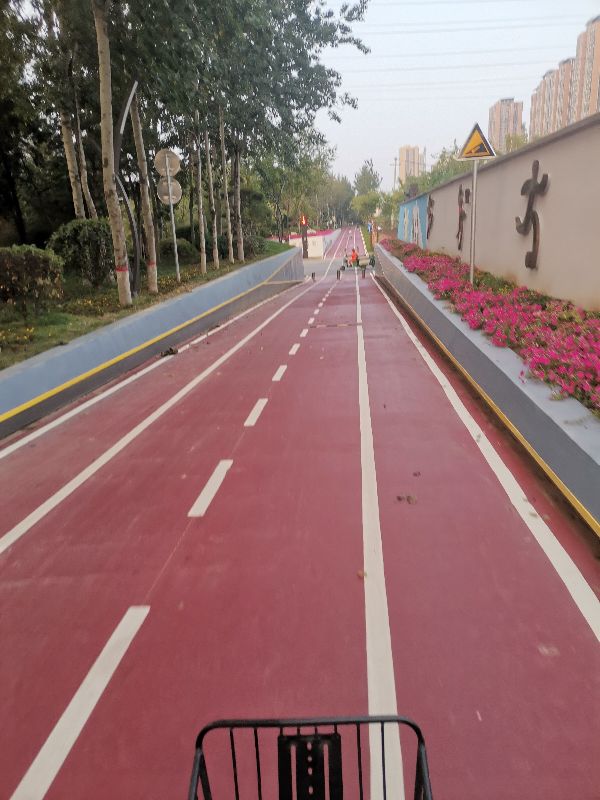 西安自行车专用道起点和终点,西安市首条自行车专用通勤道建设