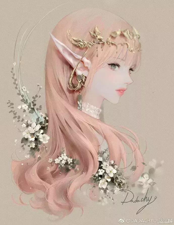 好看的仙女插画,唯美的韩国风插画