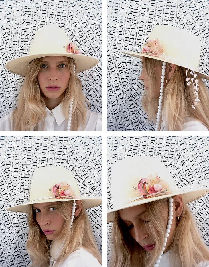 赵丽颖夏日装扮,夏日草帽赵丽颖