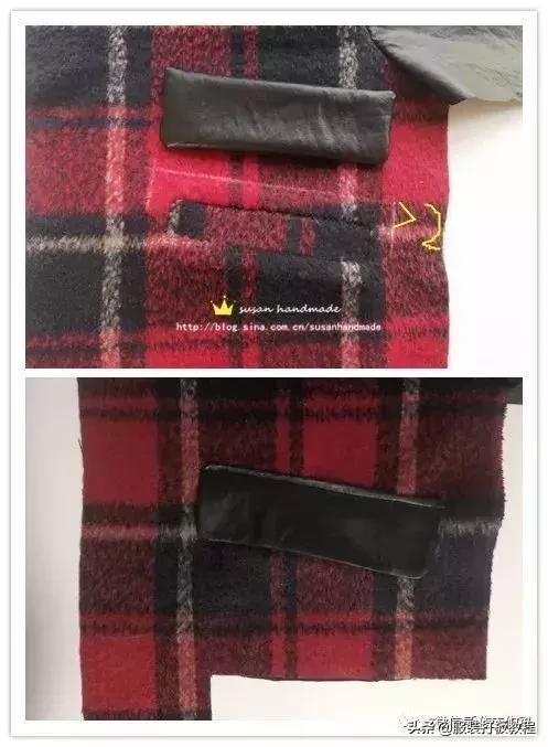 pu拼接呢外套,呢子拼接短款裁剪视频