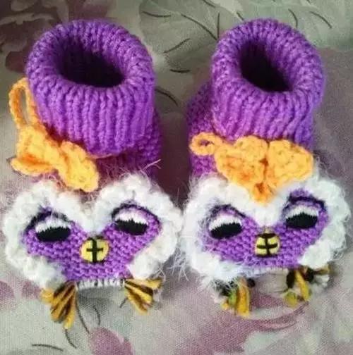 6-12个月宝宝毛线鞋教程,可爱款钩针宝宝鞋