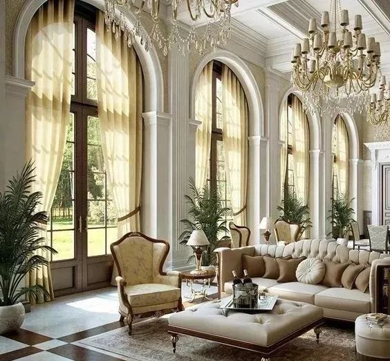 别墅窗帘的款式图片,别墅窗帘100个新款