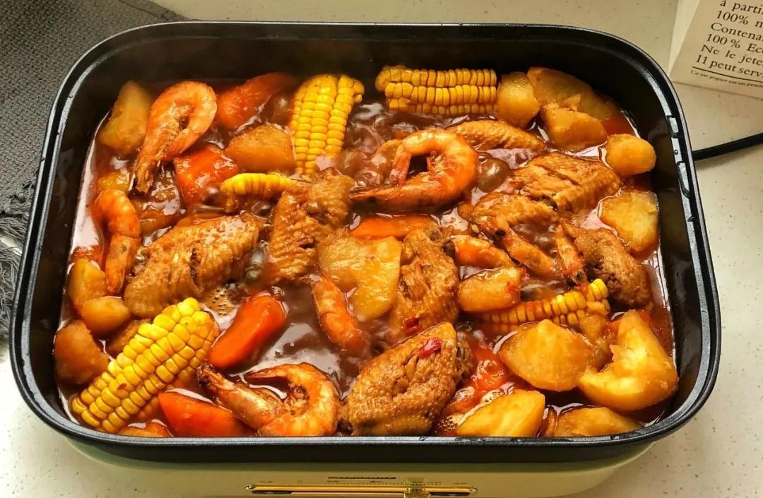 鲜虾鸡翅玉米煲|巨下饭！好吃到汤汁不剩