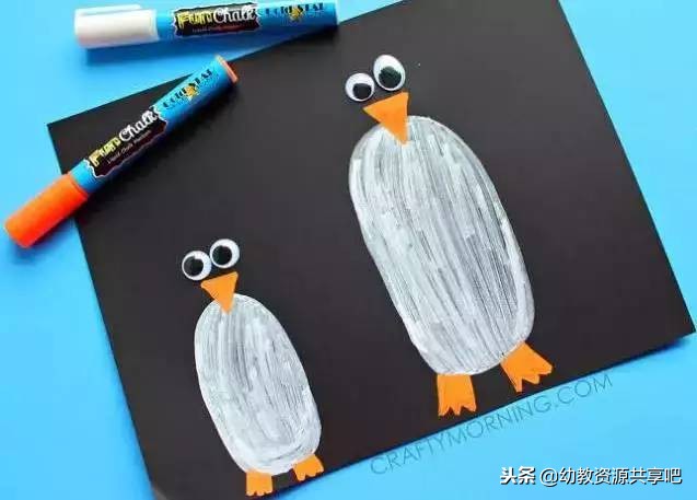 幼儿园冬季手工绘画漂亮,冬天手工画幼儿园简单