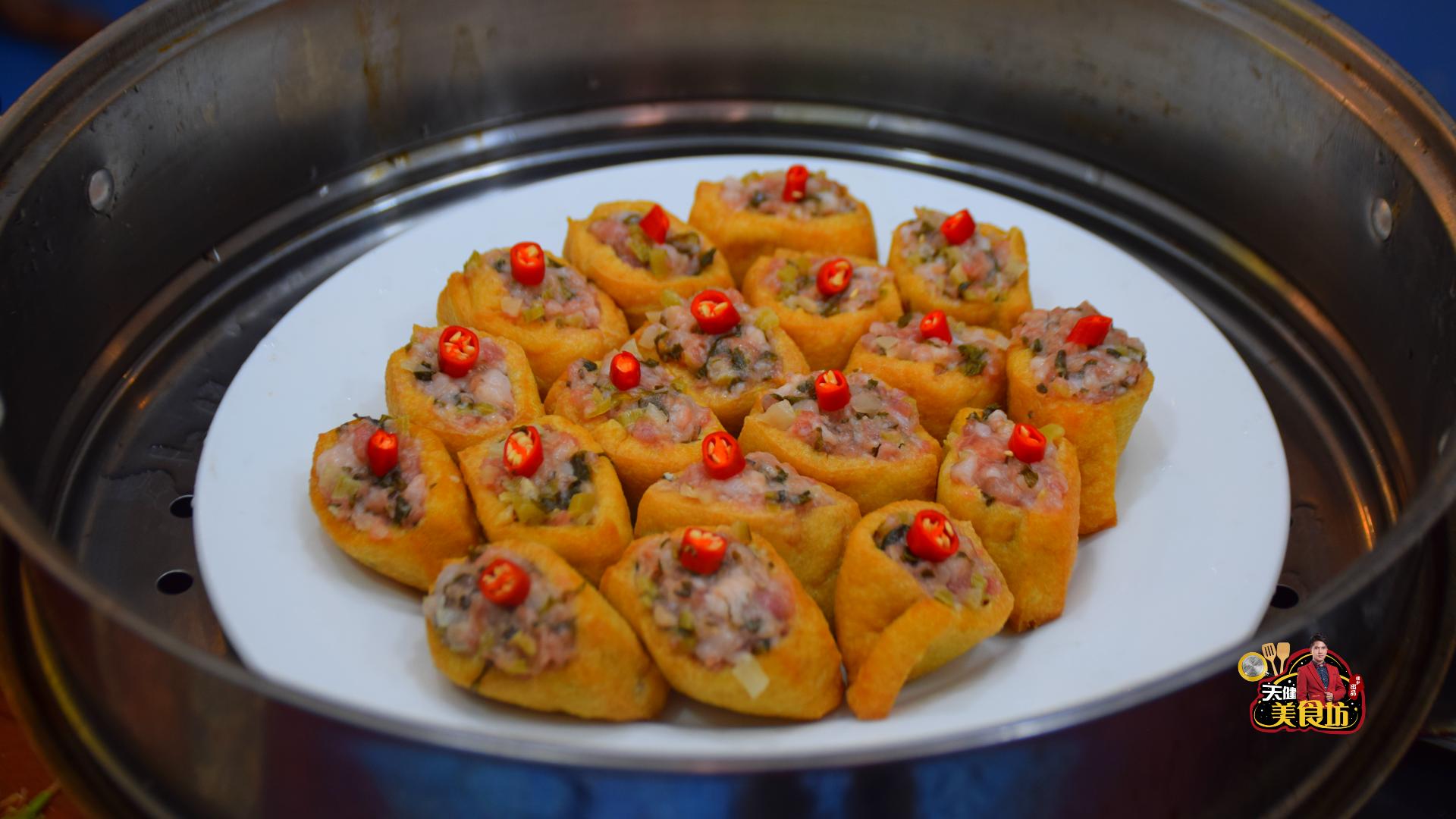 正宗广东豆腐酿的做法视频,广东客家酿豆腐配方教程