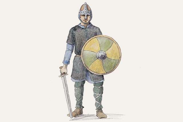 中世纪的挂毯,中世纪士兵装备穿戴过程