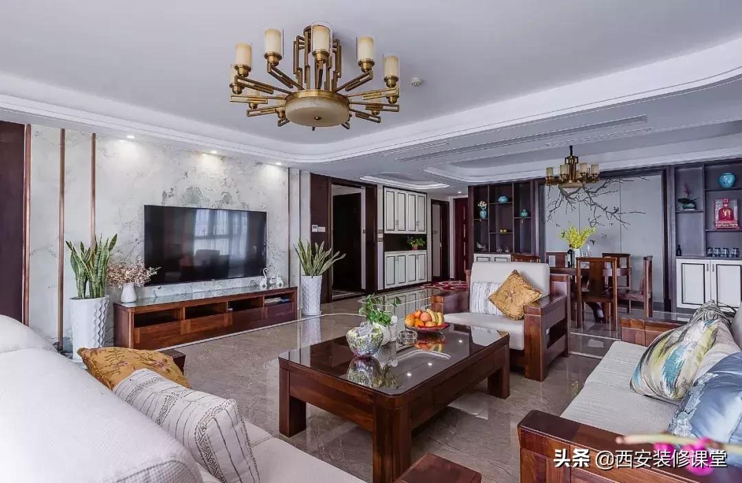 中式客厅30平米,中式客厅家具摆放效果图