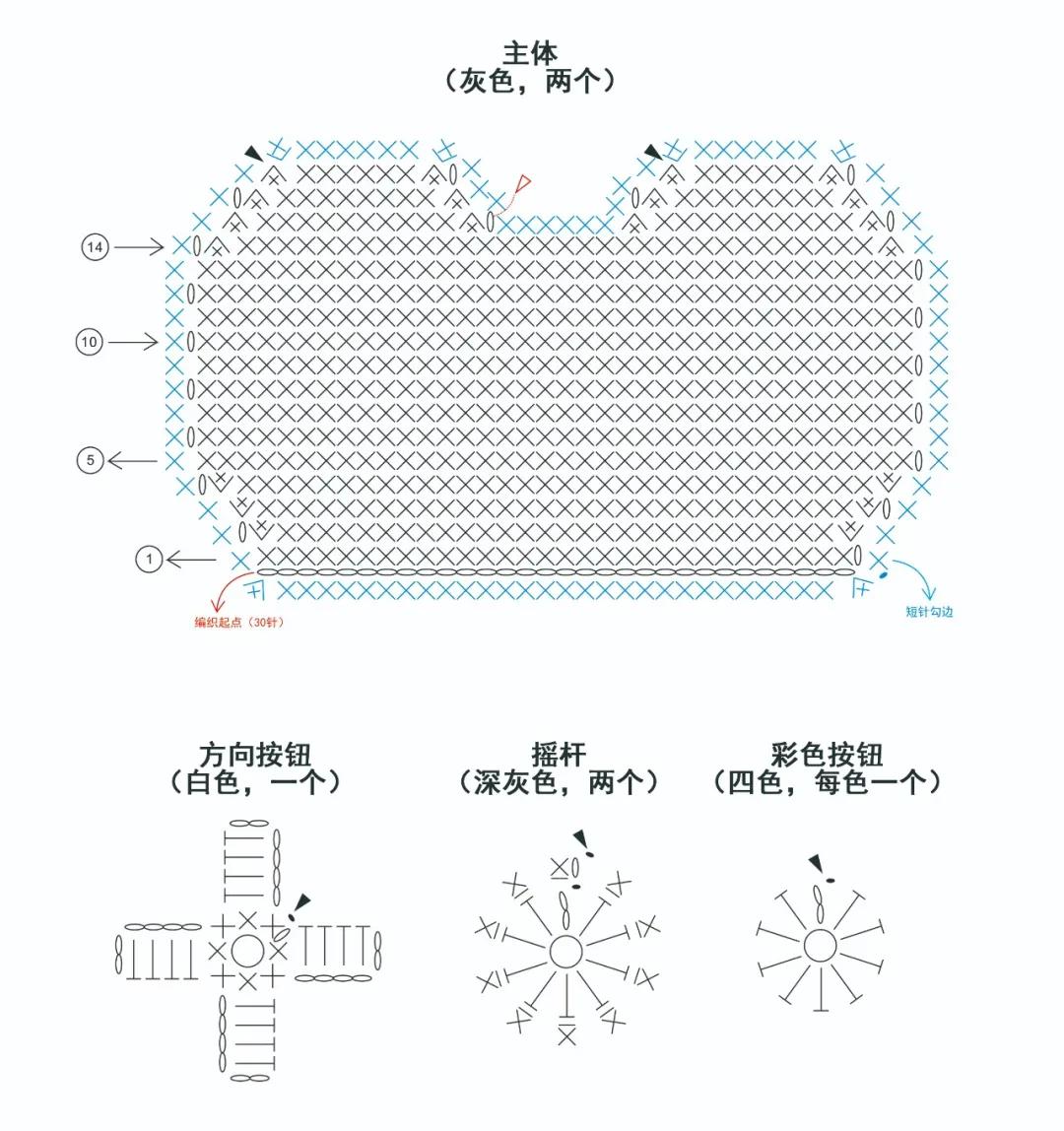 手柄包包钩针教程,钩针编织平板电脑包教程