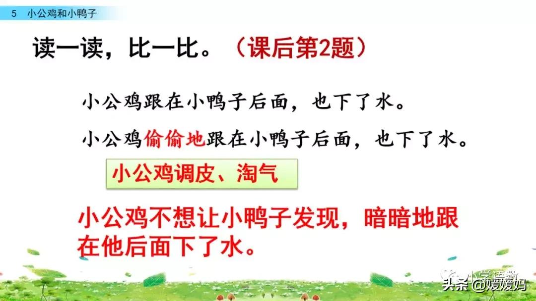 一年级下小公鸡和小鸭子课文重点,小公鸡和小鸭子一年级下册视频