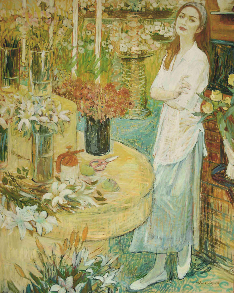 柠檬汁氤在水中　角落里美人如茵——画家赵鹰的写意油画