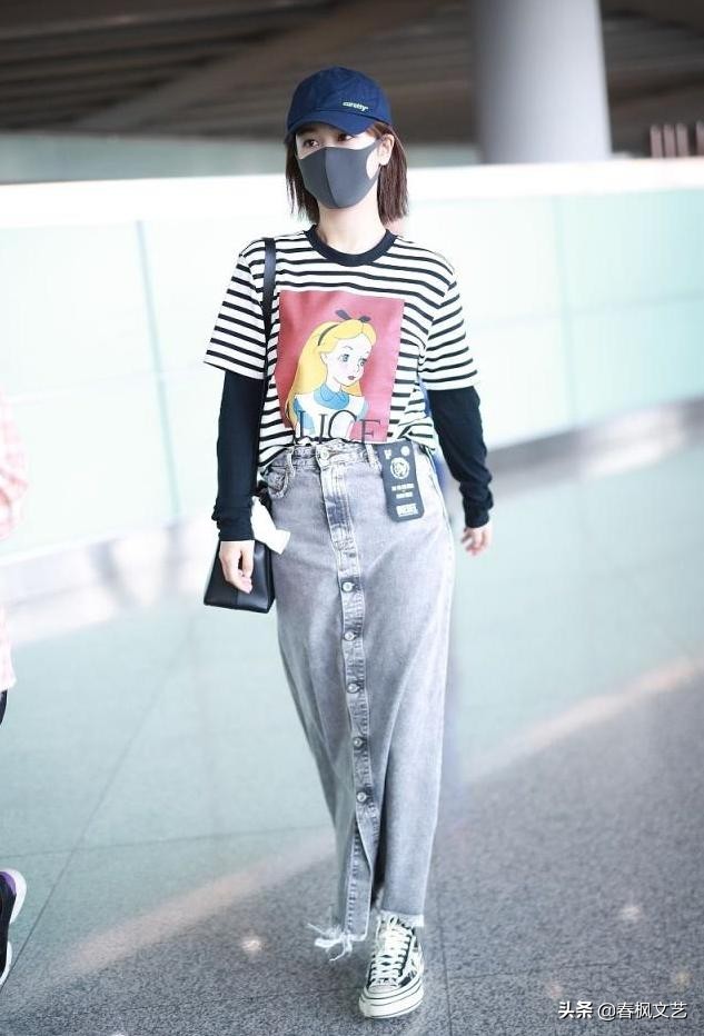 t恤叠穿搭配女冬小个子,t恤杨幂