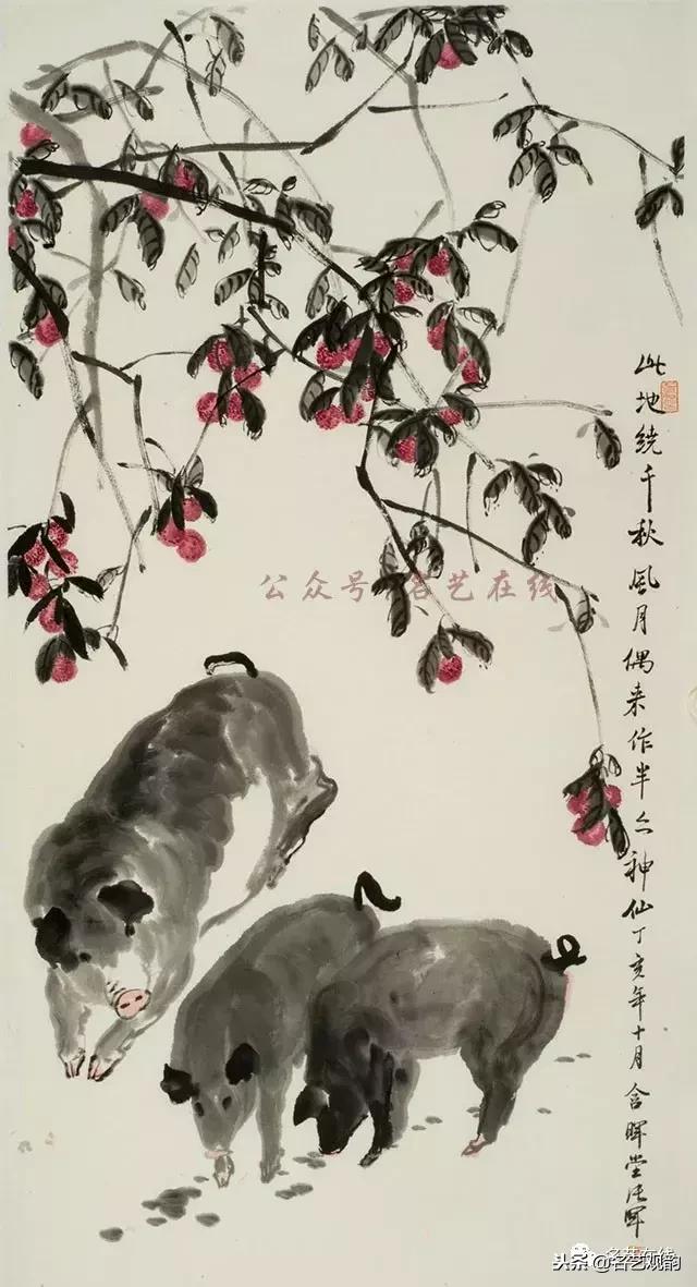 小朋友画猪简单又好看,猪年画猪中国画