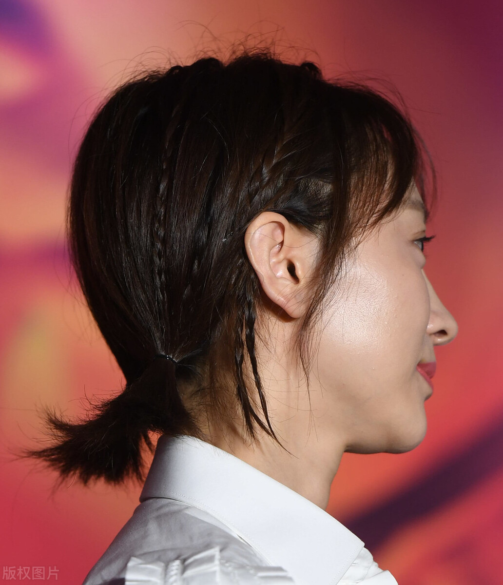 辫子编发教程学生短发,赵丽颖短发编发造型简单教程