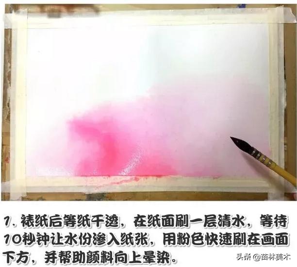 水彩教程星空壁纸,普通水彩笔画星空教程