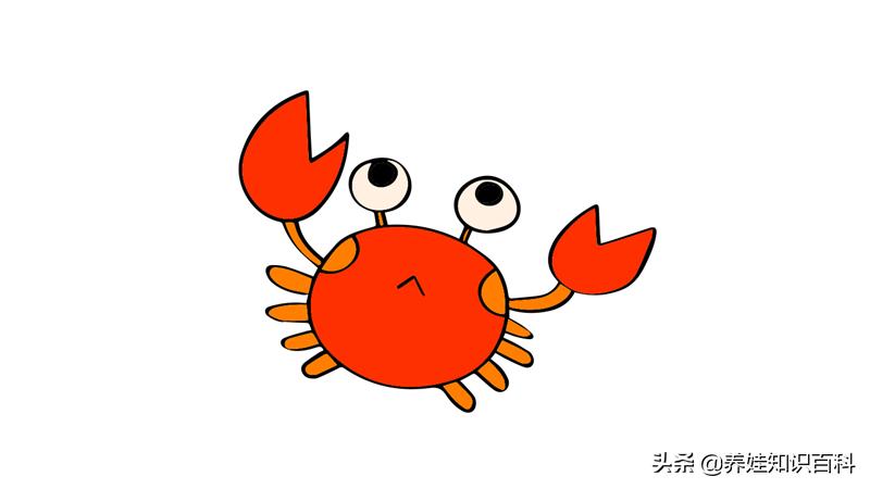 如何画螃蟹简笔画步骤如下,简笔画螃蟹简单易学