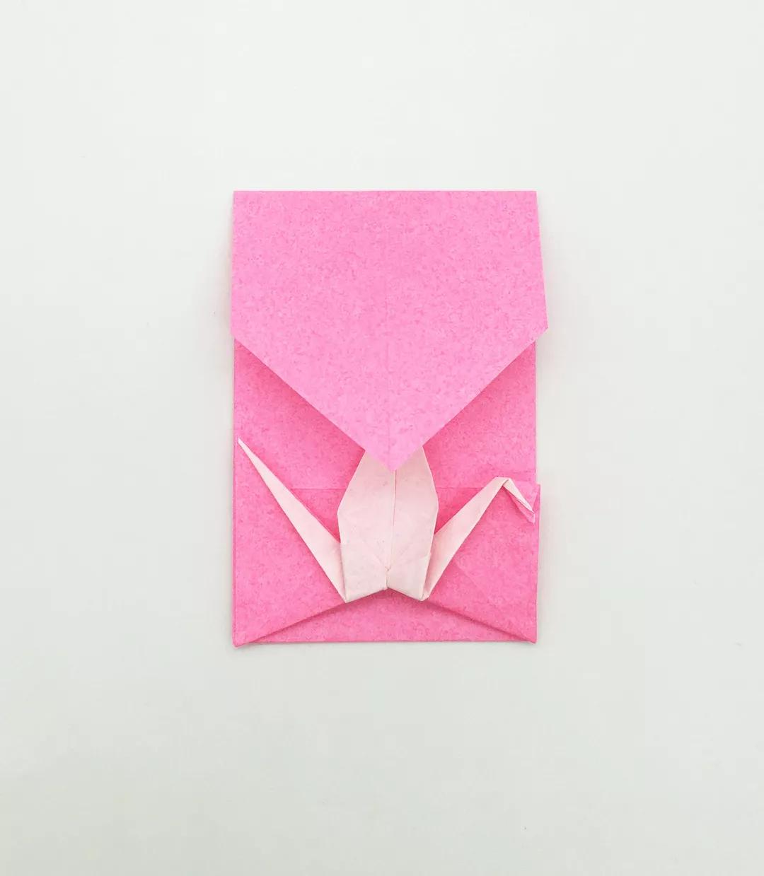 最简单的千纸鹤信封折法慢动作,折纸大全简单又漂亮的信封千纸鹤