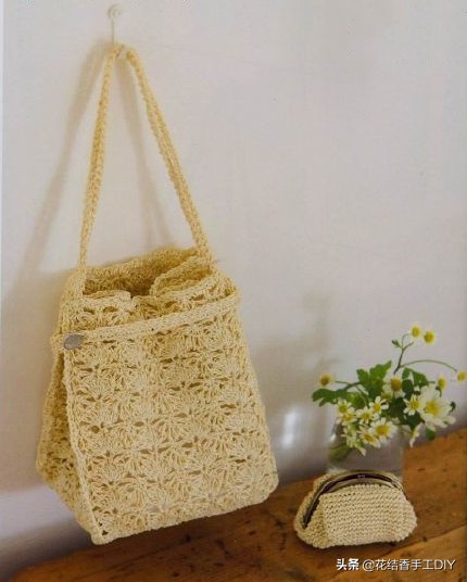 好看的毛线编织小包包,春天里的小包包