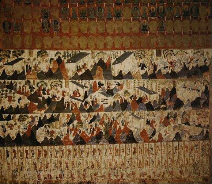 敦煌428窟介绍,敦煌329窟壁画飞天图