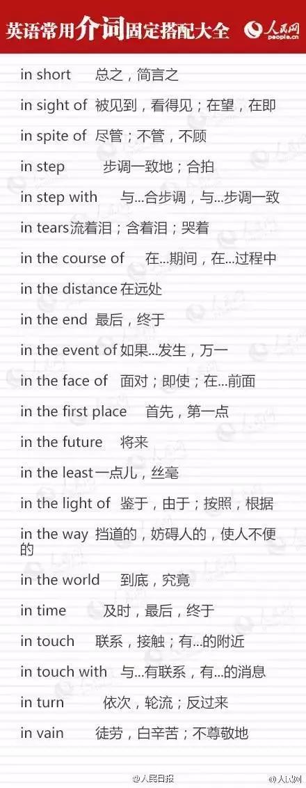 九类高考英语介词辨析,10个高考英语必背句型