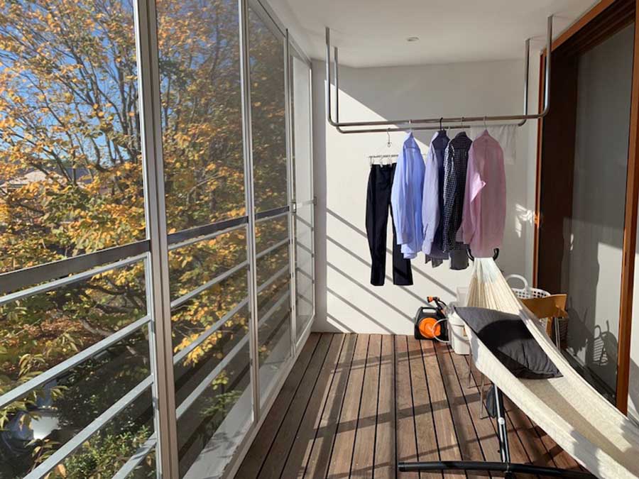 日式小型阳台晾衣,阳台晾衣简单又实用