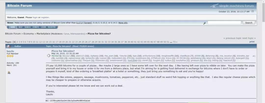 今天,你会用*币特比**买pizza吗?