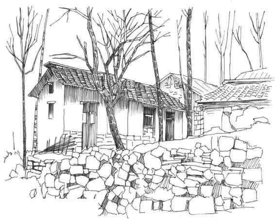 铅笔画风景画教程简单初学者,不会画画如何描图