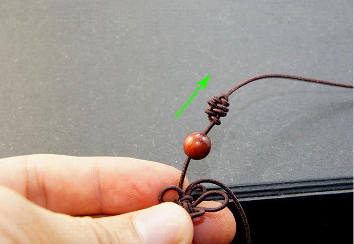 单绳串珠间隔打结方法教程,单绳串珠打结的方法