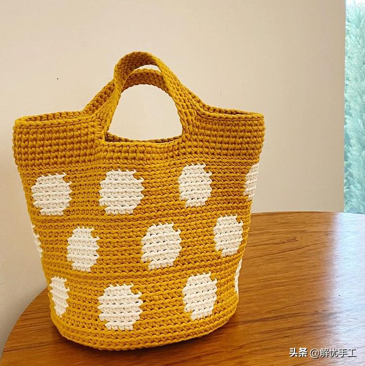 韩国钩针教程,简单的钩针编织包
