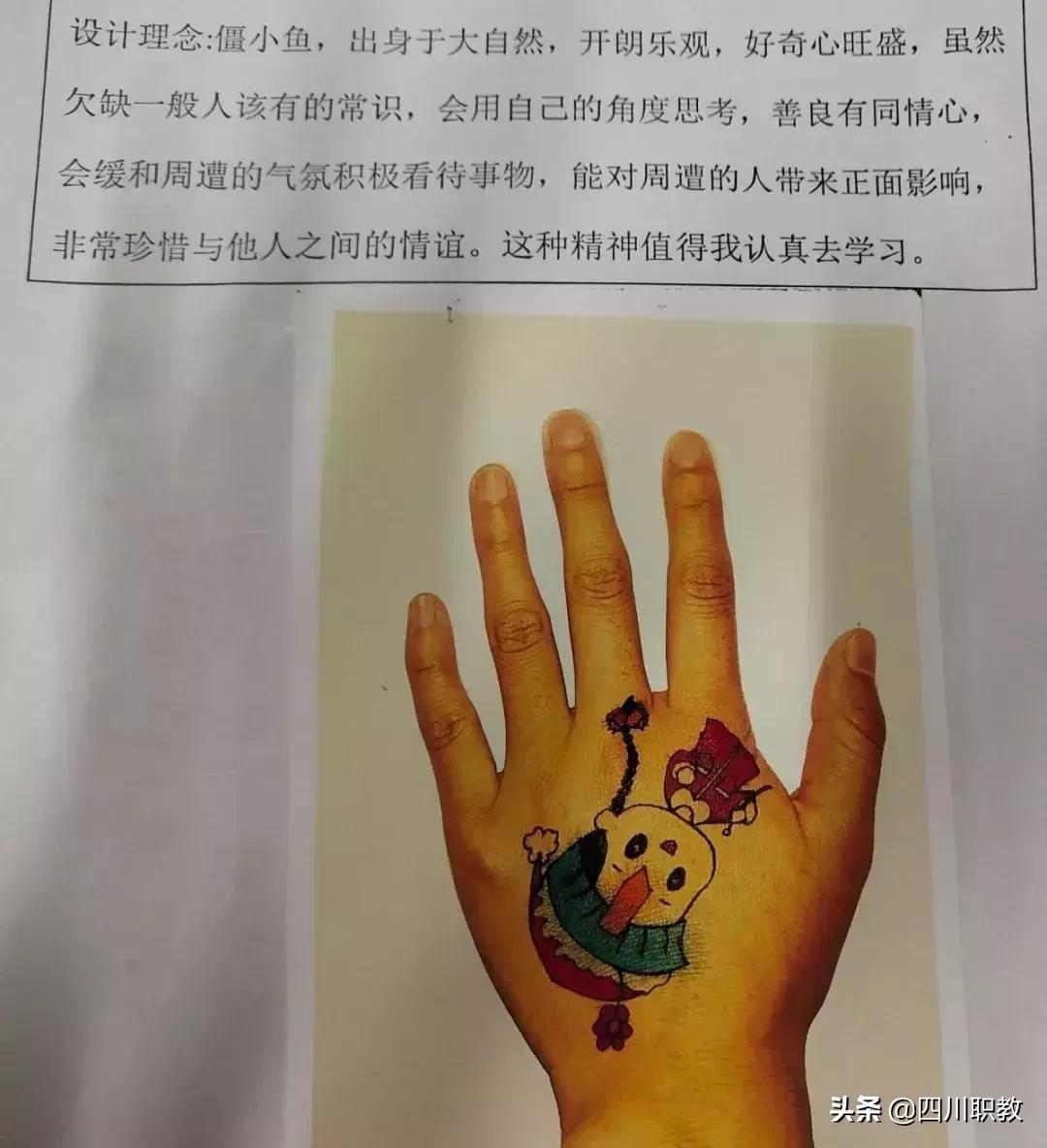 中学生面部彩绘,高校手绘