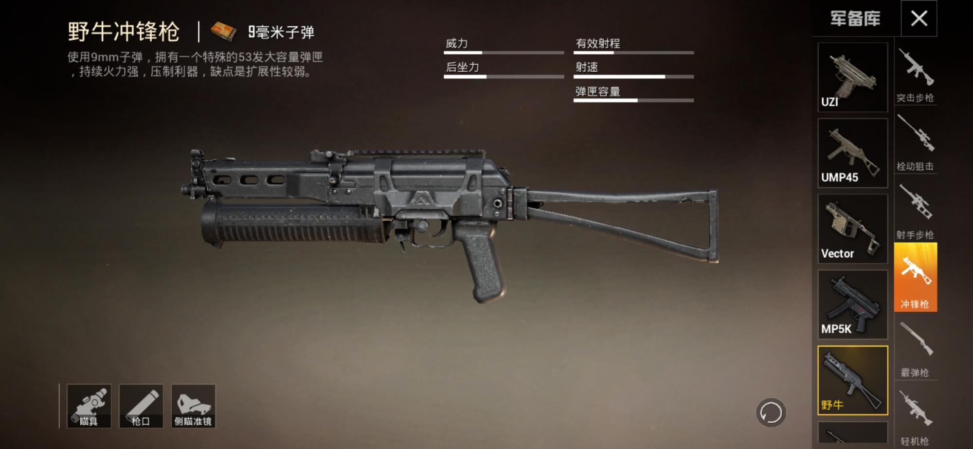 野牛冲锋枪皮肤和平精英,和平精英中的野牛冲锋枪最高威力