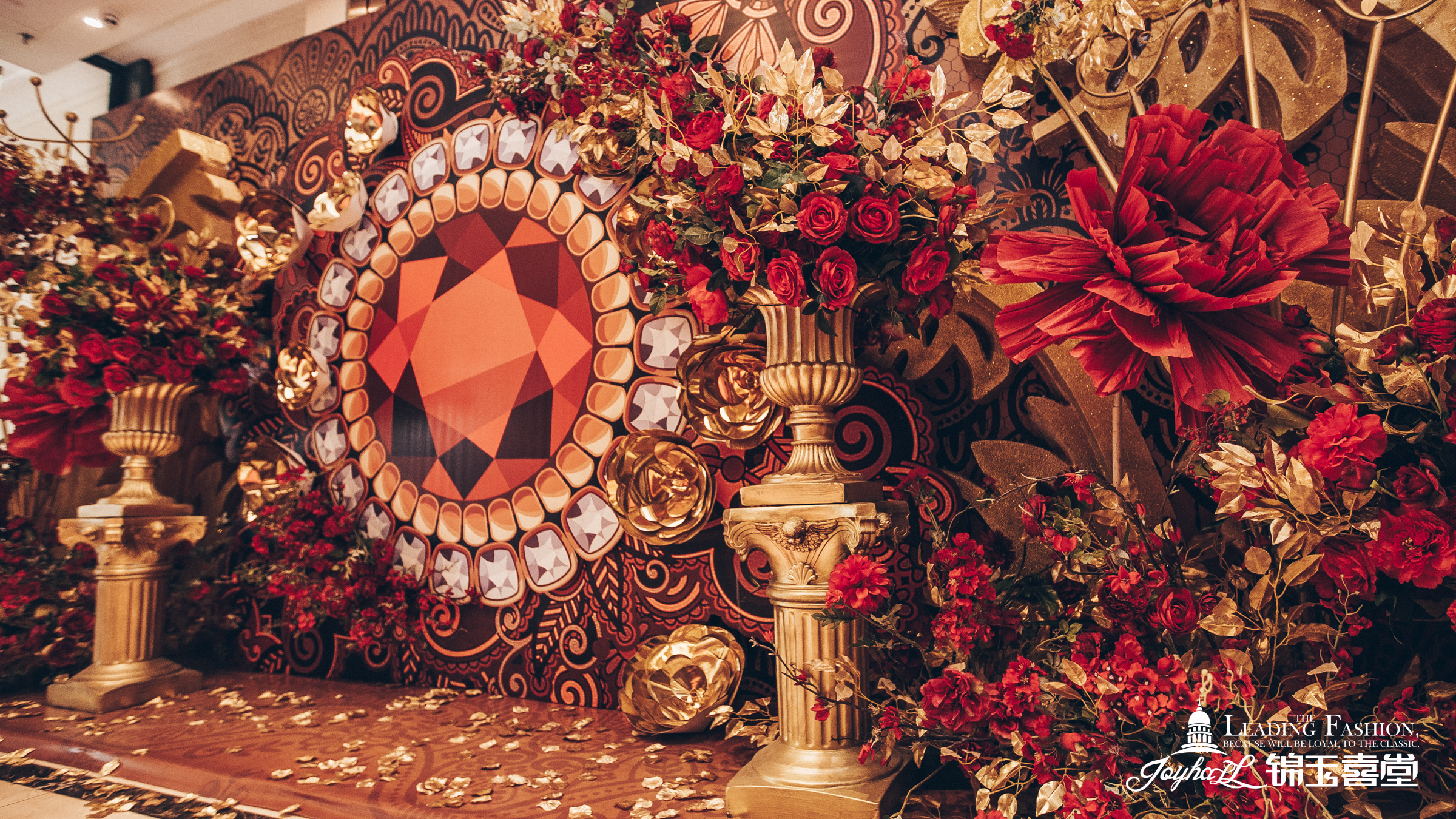 婚礼红金配色方案,红金搭配高端婚礼