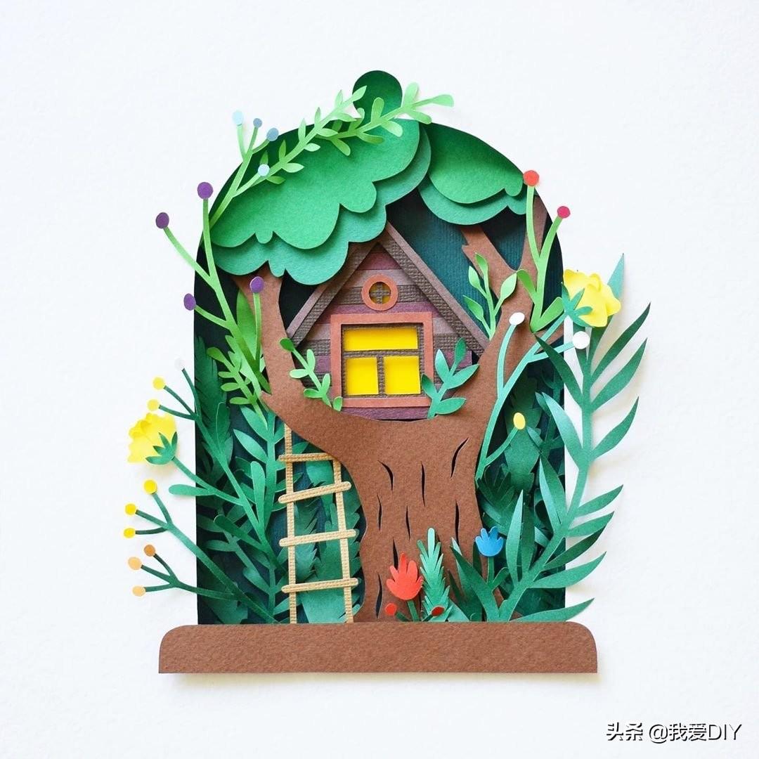 又好看又好玩的手工剪纸教程,剪纸手工教程复杂立体感强