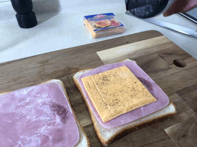 芝士火腿西多士做法空气炸锅,芝士火腿西多士