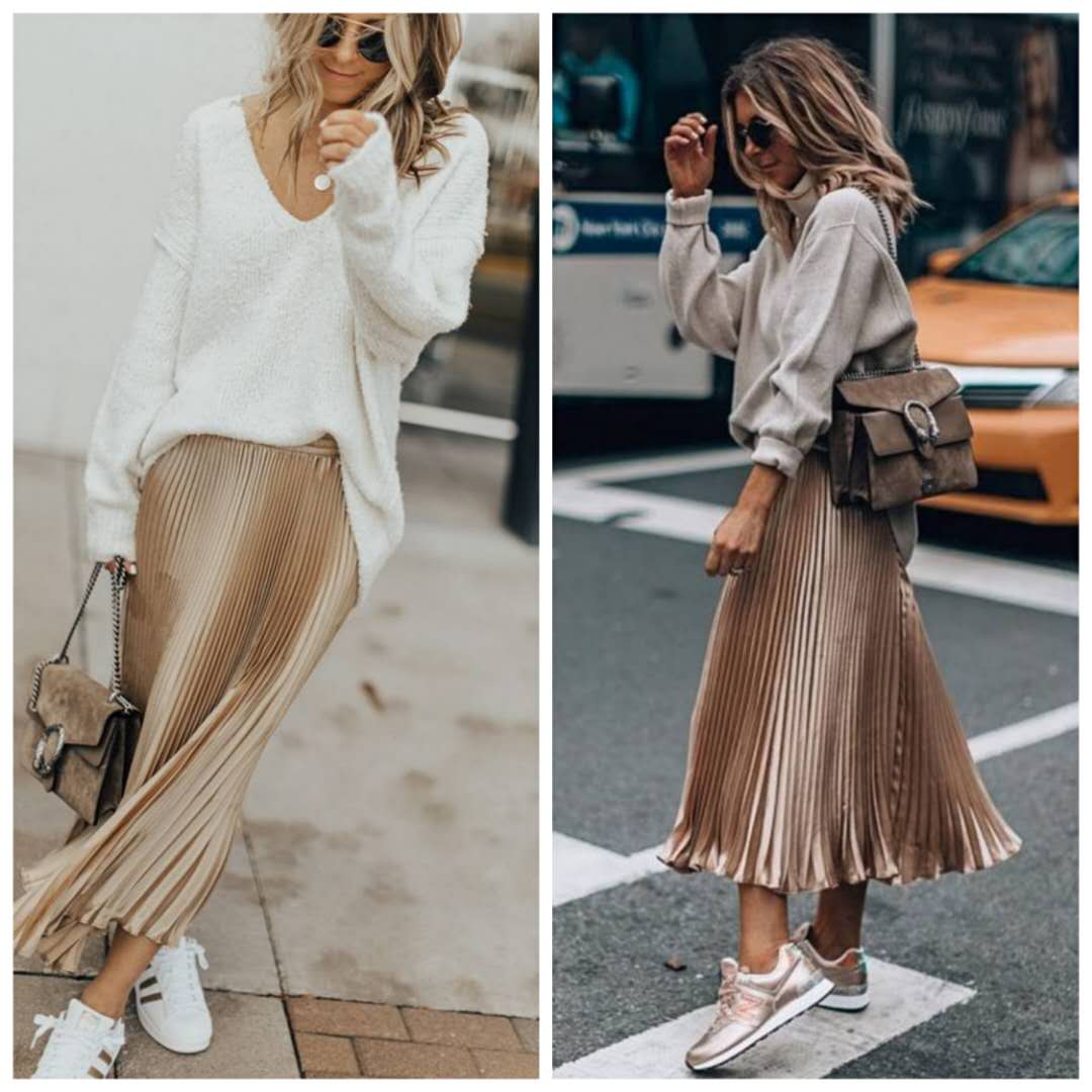 小肚子大适合穿百褶裙还是一步裙,百褶裙显小腹