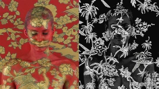 神奇的绘画:一边画一边让模特的身体一点点消失,画完模特不见了