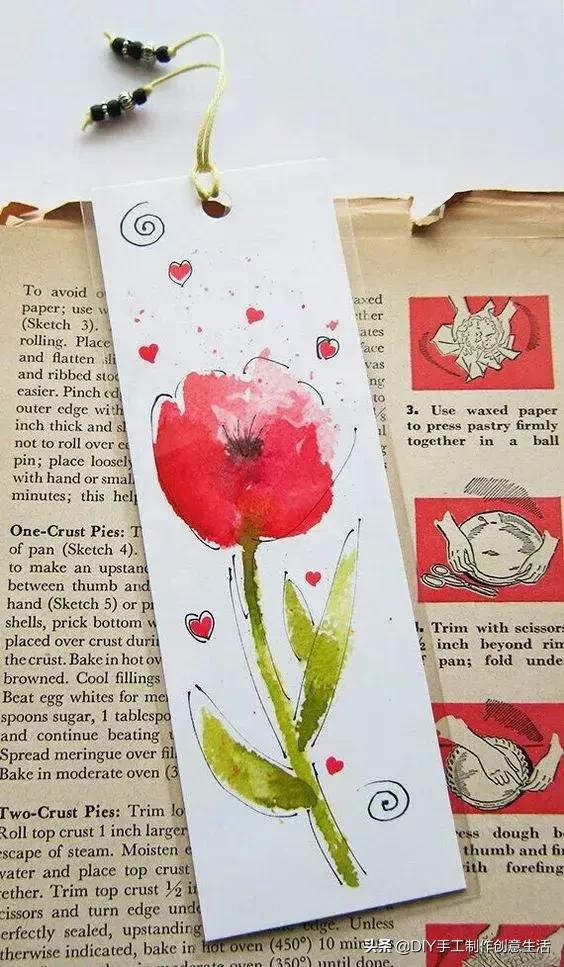 8-10岁儿童手工书签可爱猫咪书签,手工diy书签简单好看不用折纸