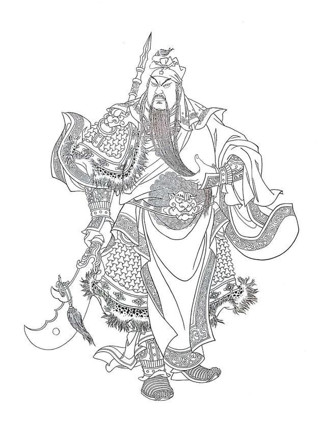 人物工笔白描线稿男青年,工笔白描人物图谱