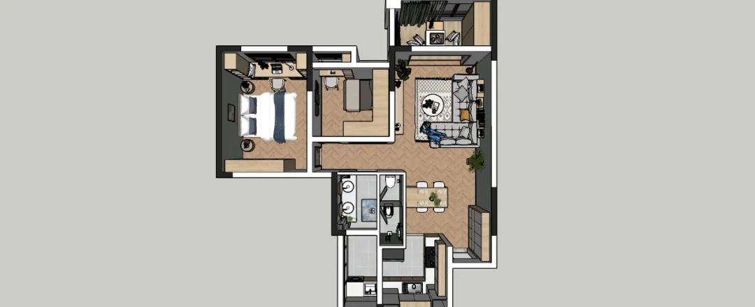 重庆焕新家老房空间改造机构,龙湖精装房改造案例