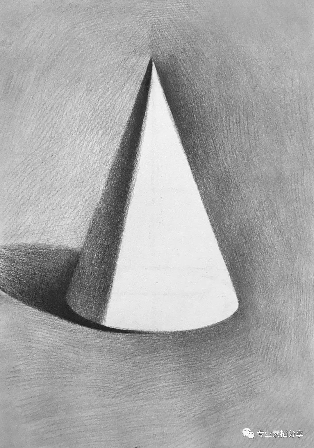 圆锥石膏几何体,临摹石膏几何体圆锥