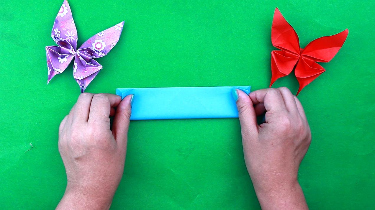 一张纸折蝴蝶花,蝴蝶折纸超高难度凤尾蝶