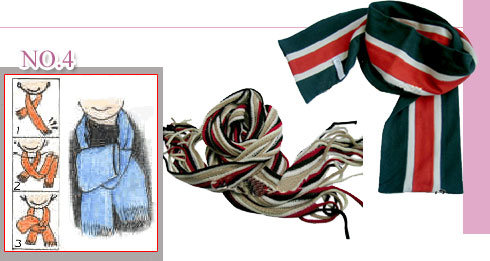 围巾编织开头结尾花式,系花式围巾的方法