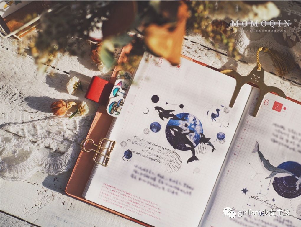 少女色系手帐素材,少女风格简单手帐教程用贴纸