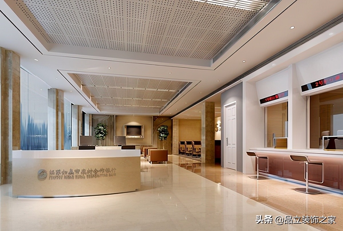 银行柜台设计效果图大全,银行柜台装修效果图